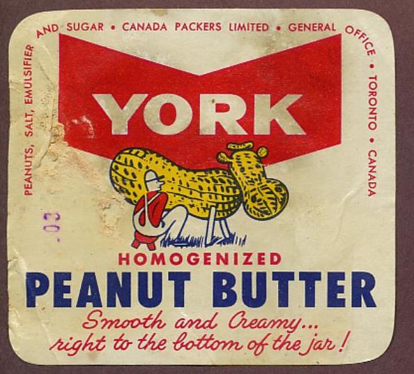 1960 York Peanut Butter Label 2